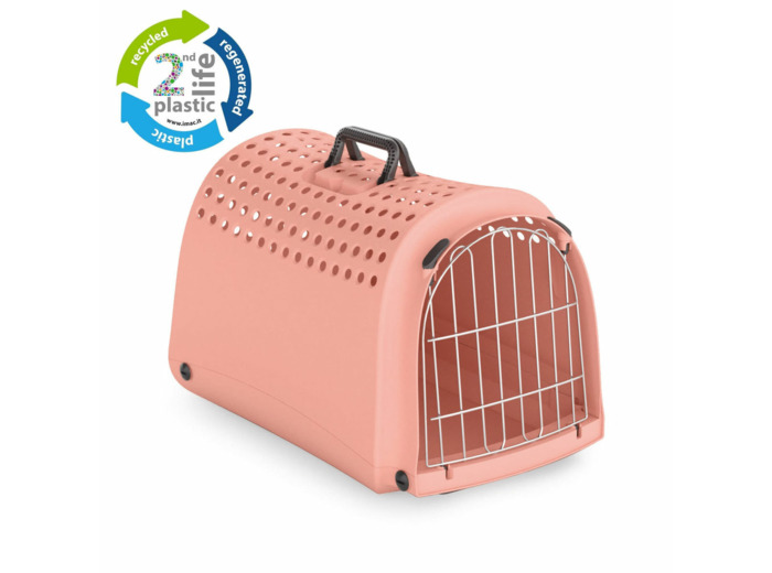 Cage de transport "Linus", corail - 50 x 32 x 34.5cm