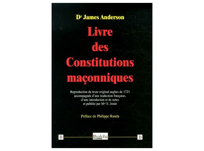 Livre des Constitutions maçonniques