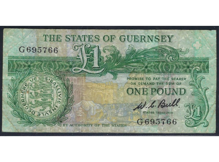 GUERNESEY 1 POUND 1980-89 SERIE G TTB-