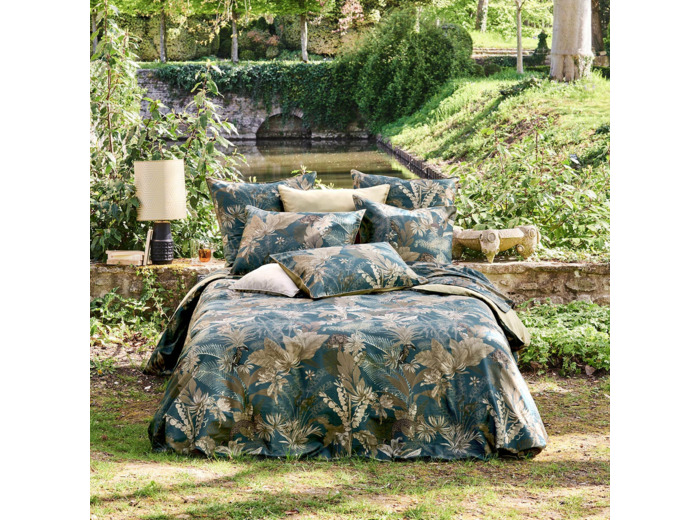 Housse de couette RAINFOREST BLEU DORE Garnier-Thiebaut