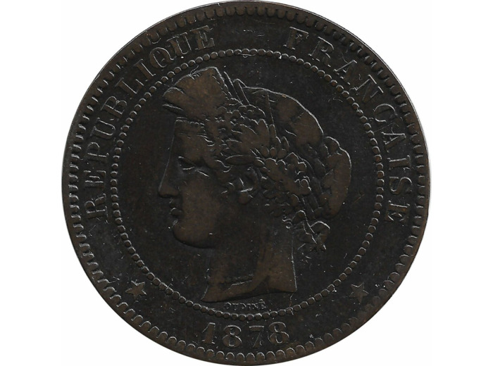 FRANCE 10 CENTIMES CERES 1878 K TB+ RARE