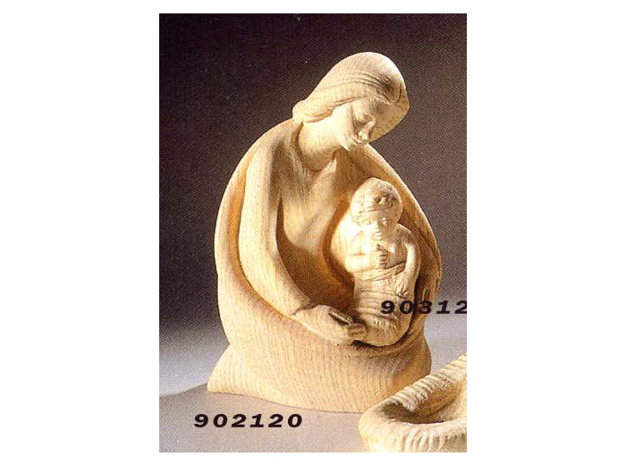 Marie pour crèche 9 cm bois naturel