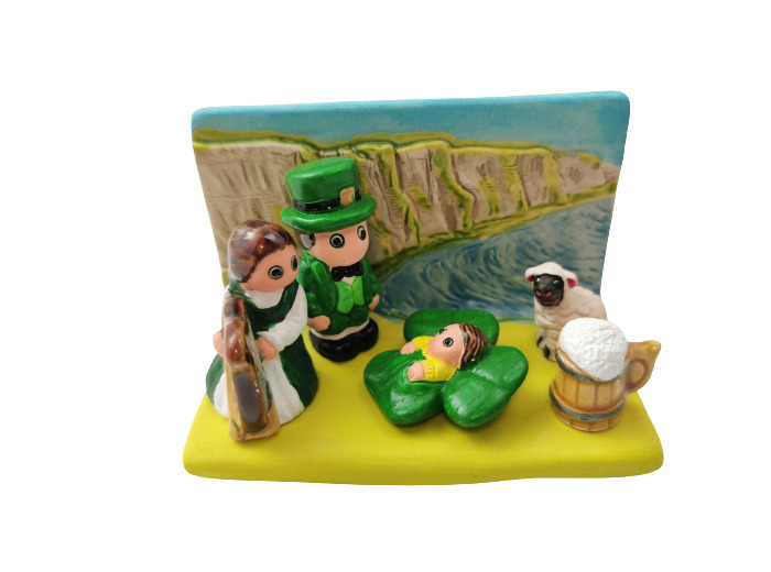 CRECHE en céramique BLOC 8x7cm - IRLANDE