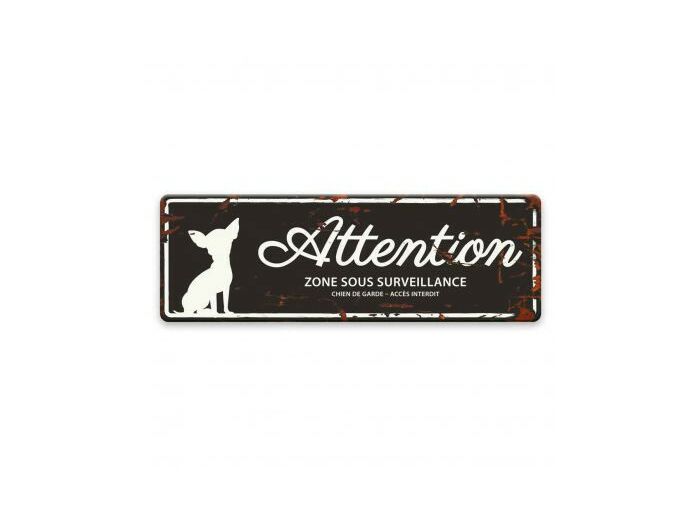 Plaque "Attention" Chihuahua - 2 formats