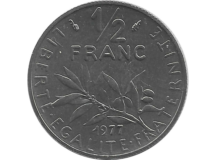 FRANCE 1/2 FRANC ROTY 1977 FDC