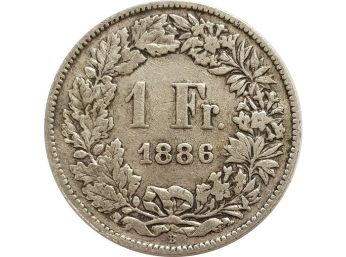 SUISSE 1 FRANC 1886 B TB+