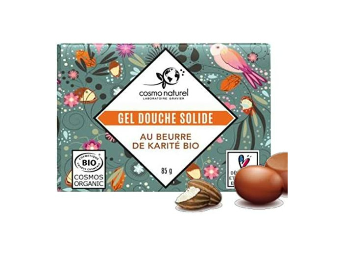 Gel douche beurre de karite solide 85g Cosmo naturel