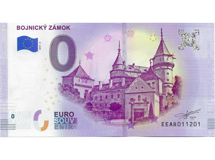 SLOVAQUIE 2019-2 BODJNICKY ZAMOK BILLET SOUVENIR 0 EURO TOURISTIQUE NEUF