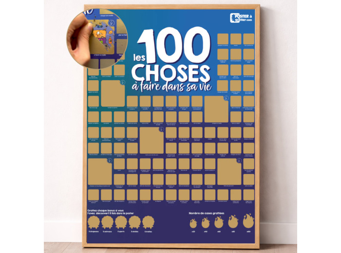 100 choses à faire dans sa vie - Poster à gratter olfactif
