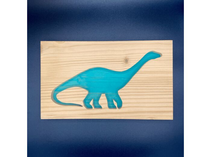 Tableau animal Apatosaure Bleu