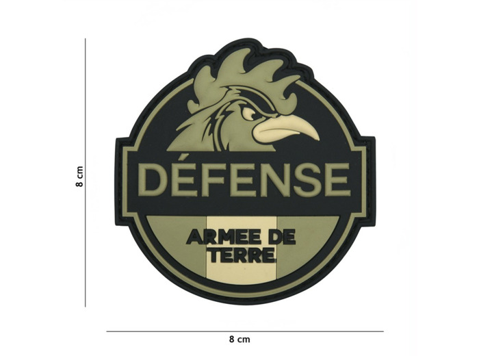 Patch 3D PVC  Défense Armée de Terre (vert)