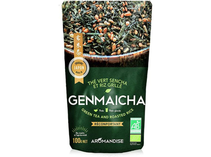 The vert et riz grille Genmaicha 100g Aromandise