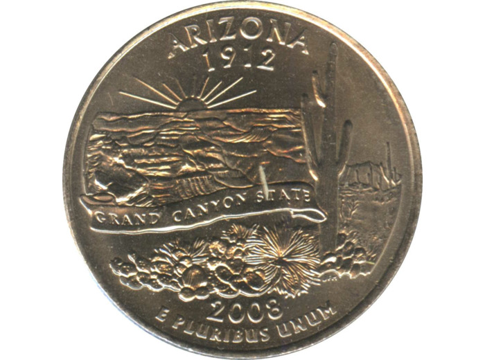 AMERIQUE (U.S.A) 1/4 DOLLAR 2008 P ARIZONA SUP-