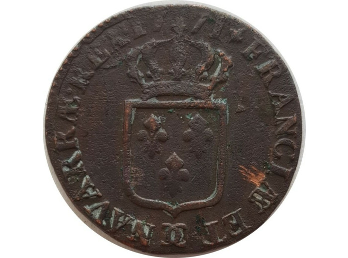 LOUIS XV (1715-1774) SOL A LA VIELLE TETE 1771 CC (Besançon) TB+