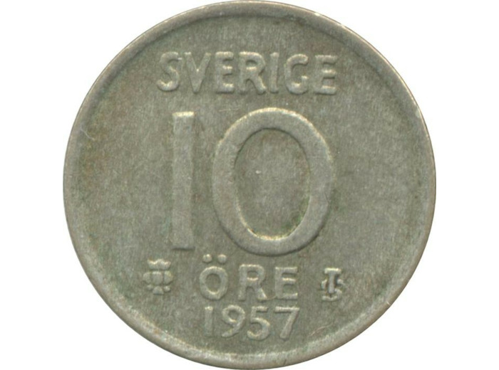 SUEDE 10 ORE 1957 TS TTB