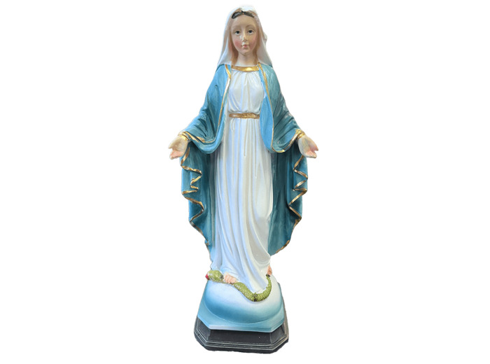 Statue résine 20cm polychrome- VIERGE MIRACULEUSE