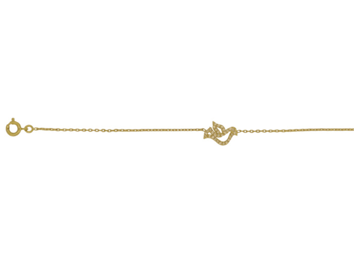 Bracelet en Plaqué Or - COLOMBE STRASS