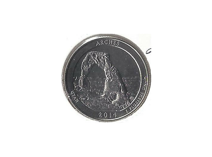 AMERIQUE (U.S.A) 1/4 DOLLAR 2014 P ARCHES SUP-