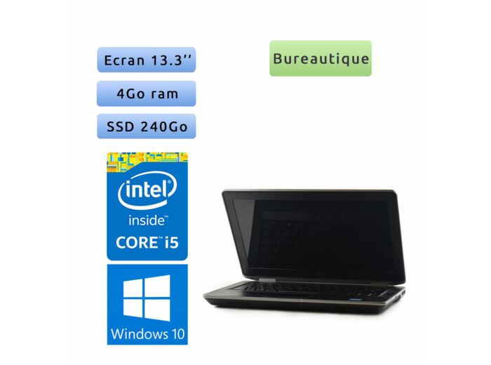 Dell Latitude E6330 - Windows 10 - i5 4Go 240Go SSD - 13.3  - Webcam - Grade B - Ordinateur Portable PC