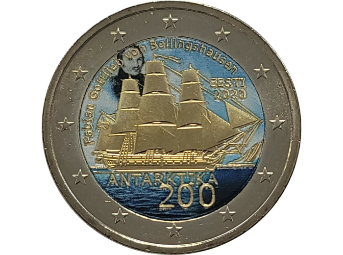 ESTONIE 2020 2 EURO COLORISEE ANTARKTIKA SUP