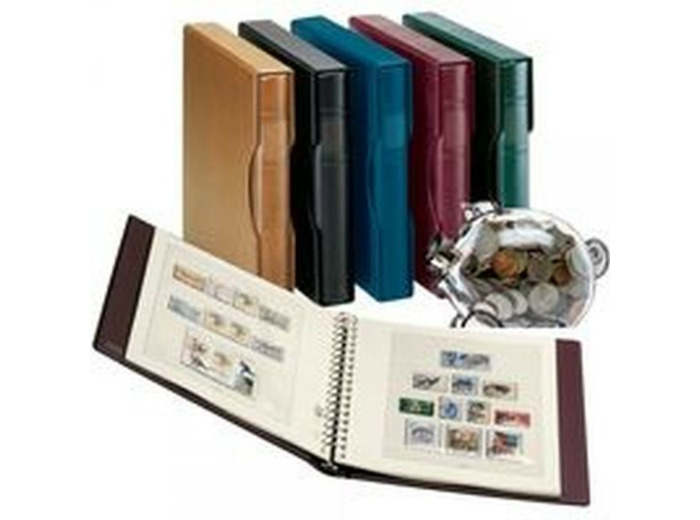 ETUI et CLASSEUR BLEU 1124-B 18 anneaux (lindner)