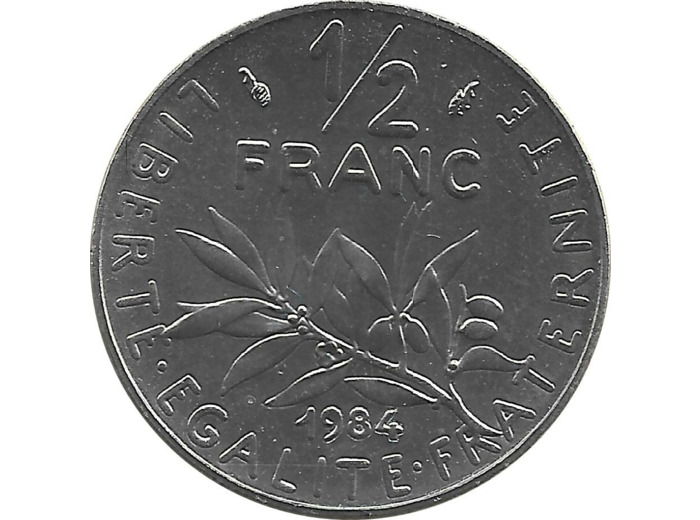 FRANCE 1/2 FRANC ROTY 1984 FDC