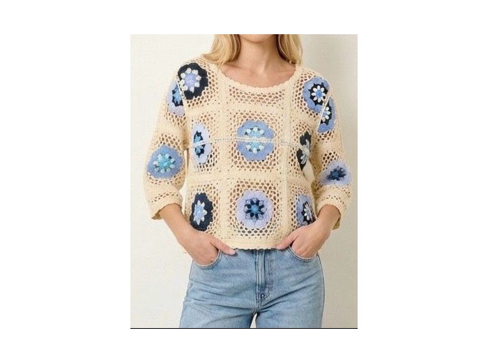 VERSION FEMININ PULL Flower Power