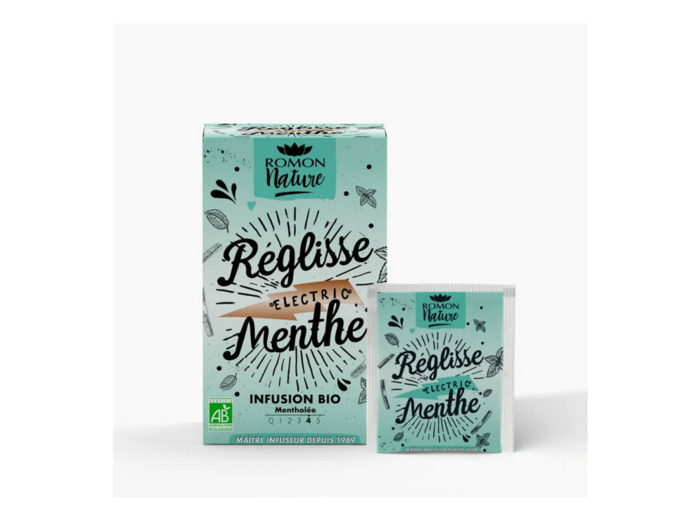 TISANE REGLISSE MENTHE 16X1,8G Romon Nature