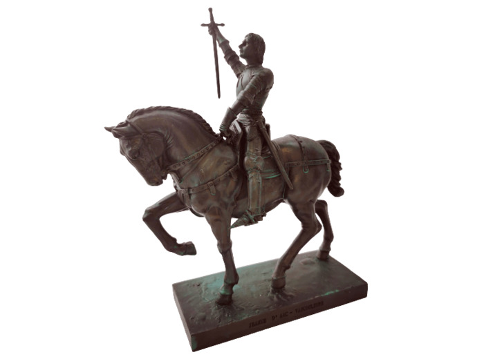Jeanne D'Arc Vaucouleurs en Résine 28x16cm