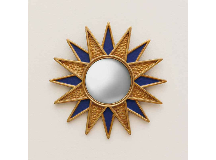 Miroir étoile dorée résine 28x2x28cm