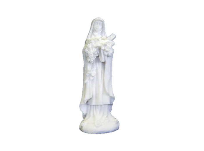 Ste Thérèse - Statue en albâtre 14cm -Blanche