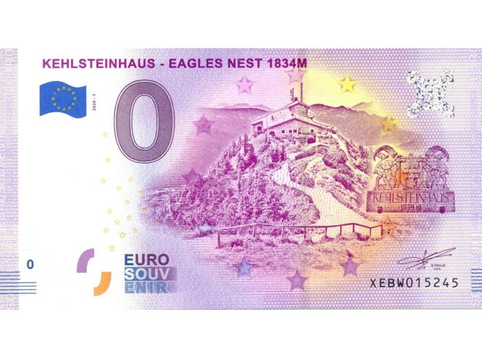 ALLEMAGNE 2020-1 KEHLSTEINHAUS EAGLES NEST BILLET SOUVENIR 0 EURO TOURISTIQUE