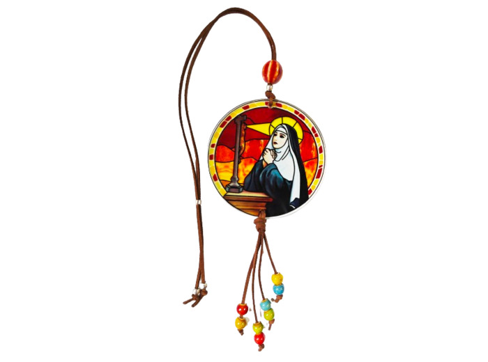 Pendentif pour voiture Acrylique D88mm - SAINTE RITA