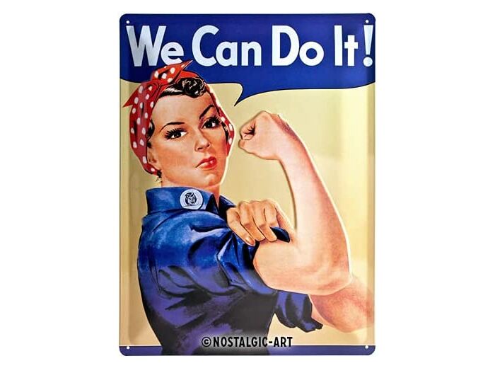 Plaque métal - We Can Do It - 30x40cm - Déco US - Nostalgic Art