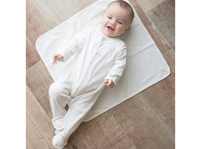 Pyjama coton bio unisexe maille ajourée