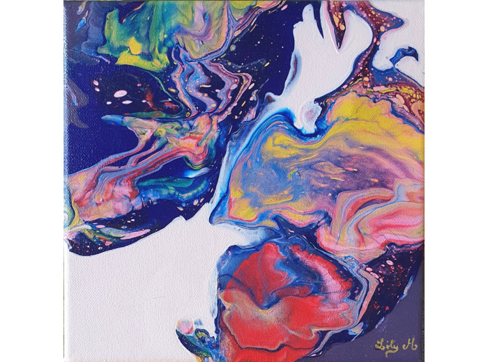 Tableau 20x20 cm "Glacier"