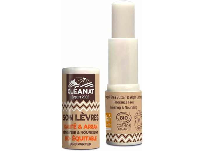 Soin levres karite argan equitable 4.5g Oleanat