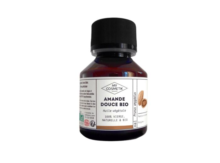 Huile végétale d’Amande douce ” Prunus amygdalus” Bio – My cosmetik 100ml*