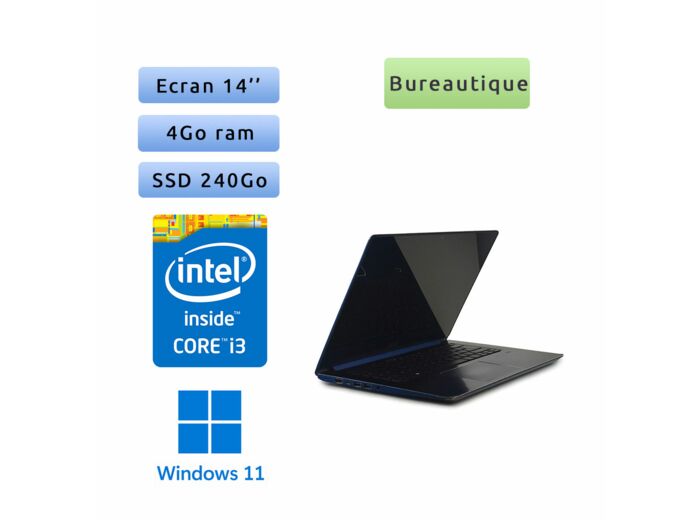 Acer Swift SF314-52-39VU - Windows 11 - i3 4Go 240Go SSD - 14 - Webcam - Grade B - Ordinateur Portable PC