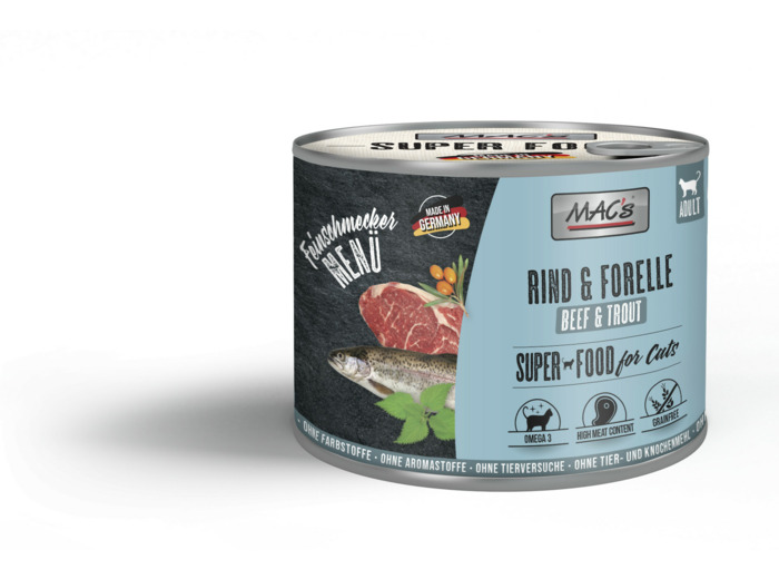 MAC's Boeuf & Truite pour chat - 200g