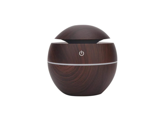 Diffuseur ultrasonique d'huiles essentielles boule mini format USB Marron foncé