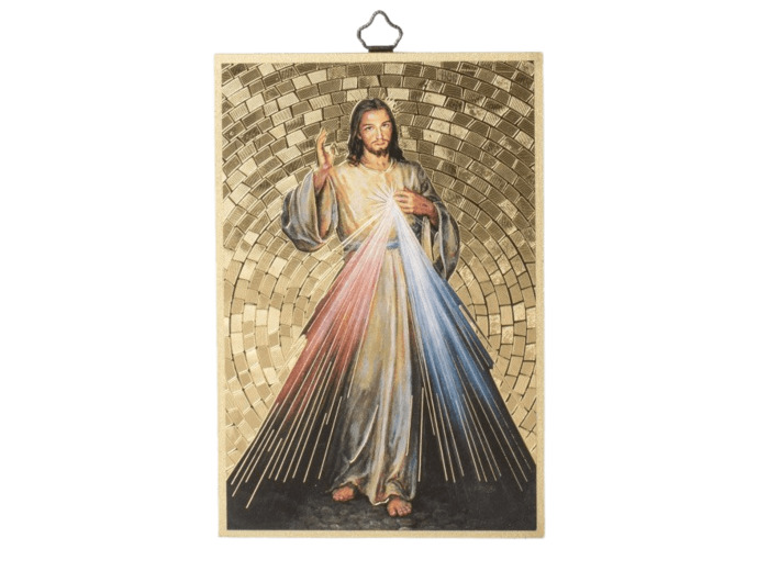 Plaquette Dorée 10x15,5cm - CHRIST MISERICORDIEUX