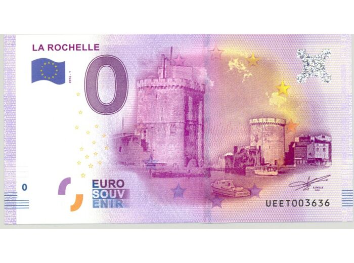 17 LA ROCHELLE LES 2 TOURS BILLET SOUVENIR 0 EURO 2016-1 Numero 3636 NEUF