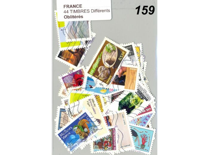 44 TIMBRES FRANCE DIFFERENTS OBLITERES *159