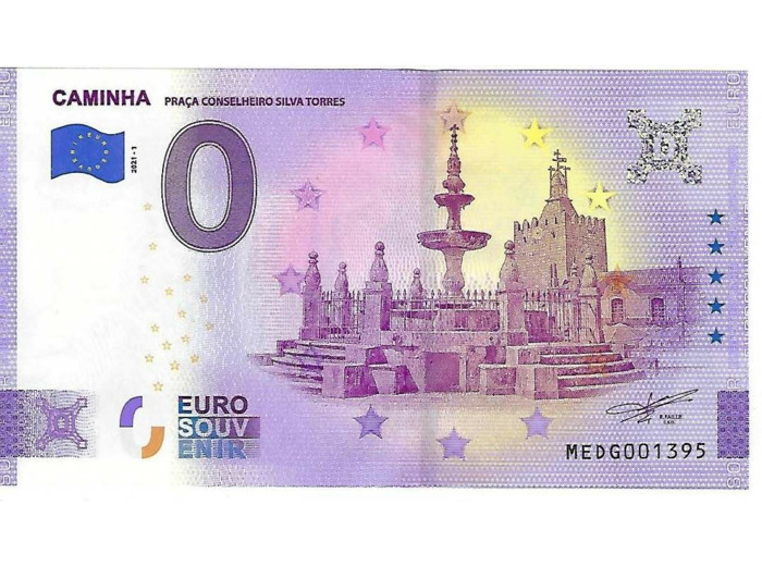 PORTUGAL 2021-1 CAMINHA BILLET SOUVENIR 0 EURO TOURISTIQUE  NEUF