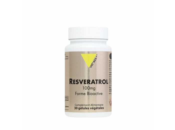 Resvératrol -100mg- 30 gélules végétales-Vit'all+