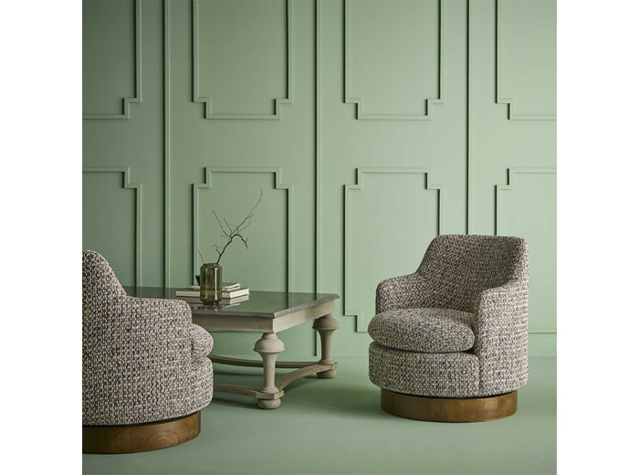 Fauteuil pivotant Sinclair tweed 75cm