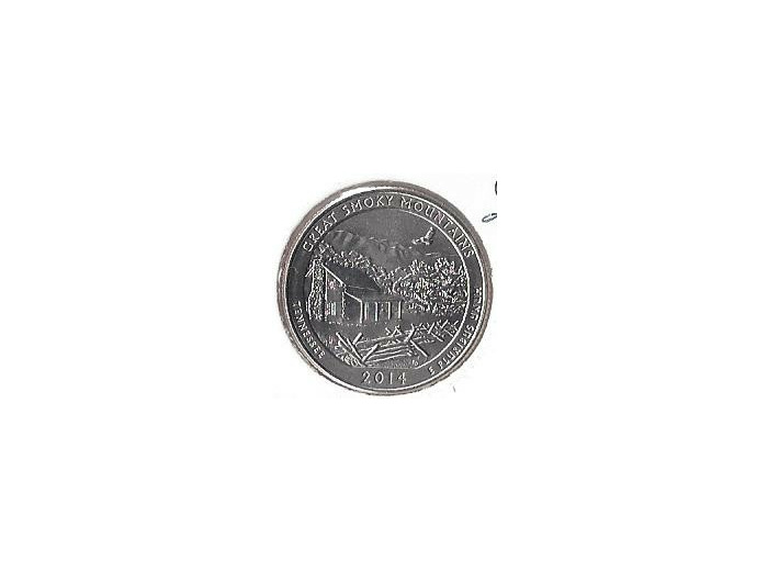 AMERIQUE (U.S.A) 1/4 DOLLAR 2014 P GREAT .S.MOUNTAINS SUP-