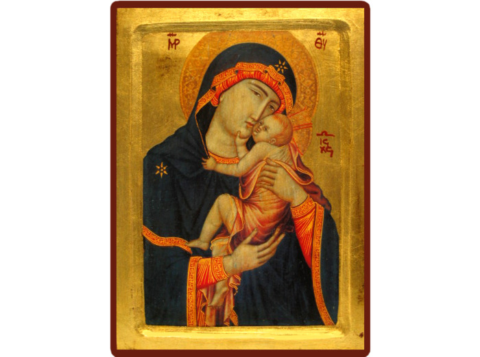 Icône dorée incurvée 24*30cm - VIERGE DE CAMBRAI