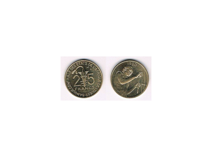 B.C.E.A.O 25 FRANCS 1980 FDC ESSAI